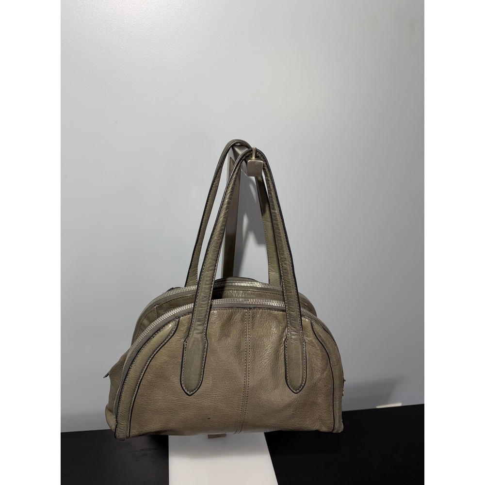 Liebeskind Berlin Grey Pebbled Leather Triple Compartment Satchel Shoulder Bag - Picture 2 of 7